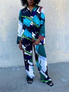 Abstract Print Pant Set - So Underdressed