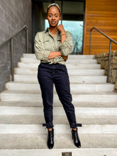 Load image into Gallery viewer, Belted Ankle Denim - So Underdressed
