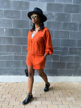 Load image into Gallery viewer, Cardigan and Shorts Set- Copper - So Underdressed

