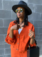 Load image into Gallery viewer, Cardigan and Shorts Set- Copper - So Underdressed
