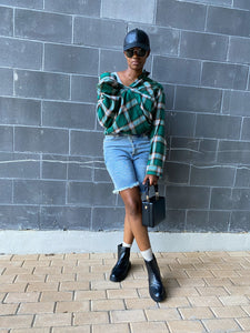 Criss Cross Bermuda Denim Shorts - So Underdressed
