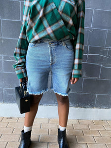 Criss Cross Bermuda Denim Shorts - So Underdressed