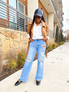 Distressed Wide Leg Jeans - So Underdressed