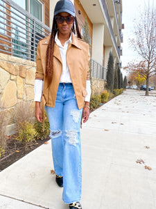 Distressed Wide Leg Jeans - So Underdressed