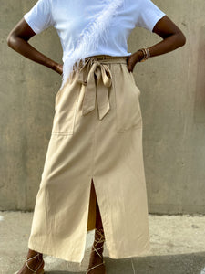 Front Slit Utility Skirt - So Underdressed