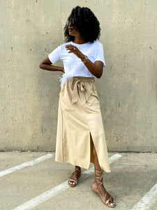 Front Slit Utility Skirt - So Underdressed