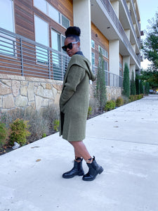 Hooded Open Front Cardigan- FINAL SALE