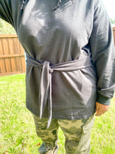 Load image into Gallery viewer, Mock Neck Cut Out Sweatshirt-PLUS - So Underdressed
