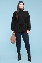Load image into Gallery viewer, Mock Neck Cut Out Sweatshirt-PLUS - So Underdressed
