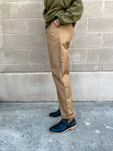 Pleated Straight Leg Pants- Camel - So Underdressed
