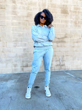 Load image into Gallery viewer, Polo Sweatshirt and Slim Fit Joggers- Slate Blue - So Underdressed
