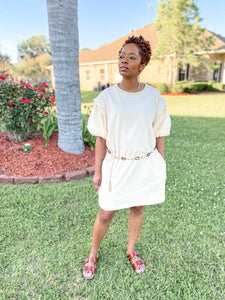 Puff Sleeve Sweatshirt Dress - So Underdressed