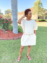 Load image into Gallery viewer, Puff Sleeve Sweatshirt Dress - So Underdressed
