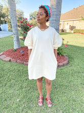 Load image into Gallery viewer, Puff Sleeve Sweatshirt Dress - So Underdressed
