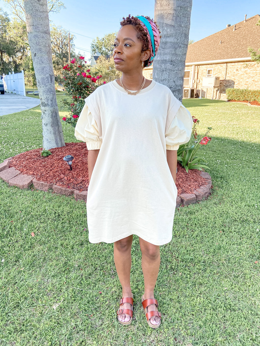 Puff Sleeve Sweatshirt Dress - So Underdressed