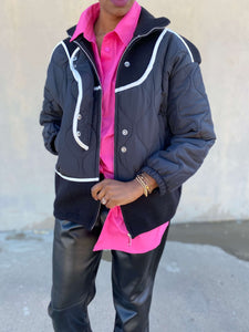 Quilted Funnel Neck Jacket - So Underdressed