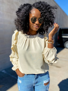 Ruffle Sleeve Shirt - So Underdressed