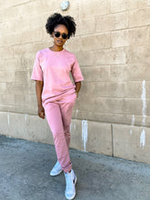 Load image into Gallery viewer, Short Sleeve Top and Jogger Set- Lt Rose (Available in Plus) - So Underdressed
