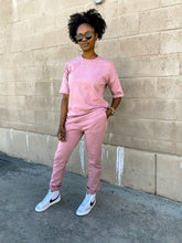 Load image into Gallery viewer, Short Sleeve Top and Jogger Set- Lt Rose (Available in Plus) - So Underdressed
