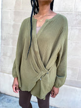 Load image into Gallery viewer, Side Button Long Sleeve Oversized Shirt - So Underdressed
