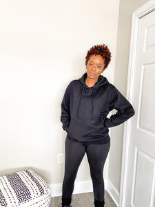 The Boyfriend Hoodie- Black - So Underdressed