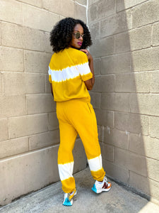 Tie Dye French Terry Set- Mustard - So Underdressed